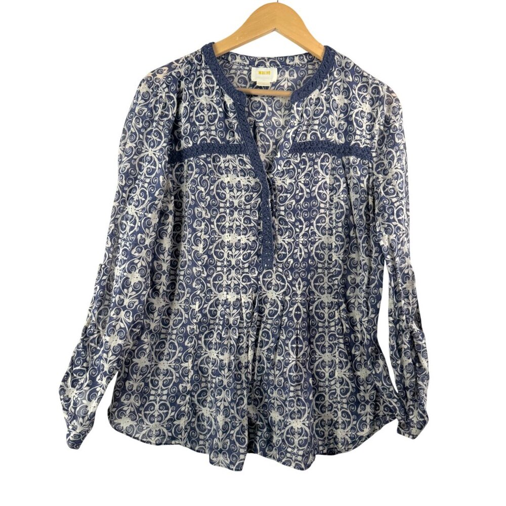 Anthropologie MAEVE Abella blouse Paisley crochet boho sz 10